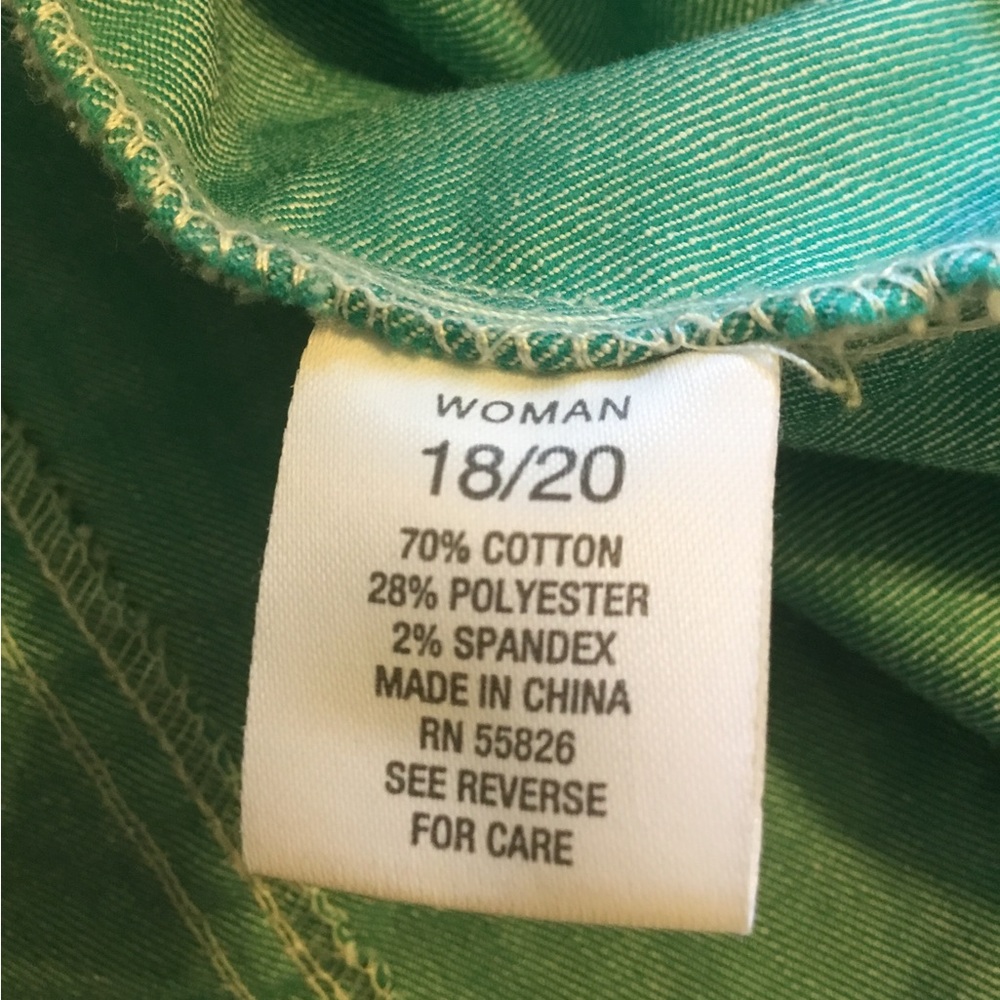 Roz & Ali Jean jacket woman size 18/20. Washed mint green. NWOT. Never worn - Picture 5 of 10